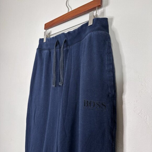 BOSS Hugo Boss Track Suit Mens M Hoodie Pants Navy Blue Logo Activewear - Picture 11 of 16